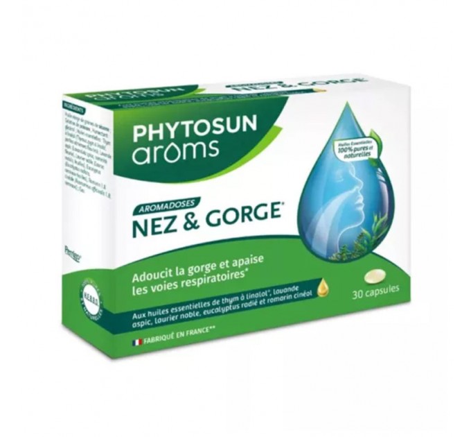 Капсулы для горла PHYTOSUN Aroms AROMADOSES Nez et Gorge 30 шт