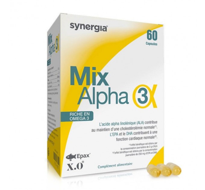 Комплекс Омега 3 MIX ALPHA 3 de SYNERGIA 60 капсул