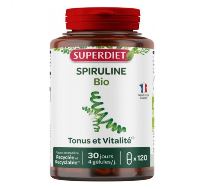 Спирулина от SUPER DIET Spiruline 120 капсул  
