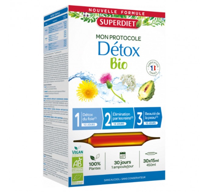 Программа похудения Protocole Detox de SUPER DIET x30 ампул