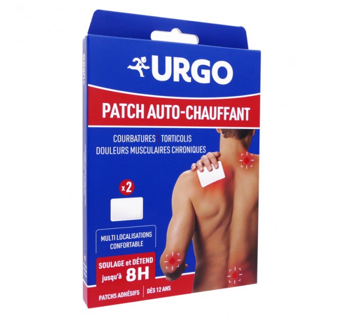 Разогревающий пластырь URGO PATCH AUTO CHAUFFANT 8H x2