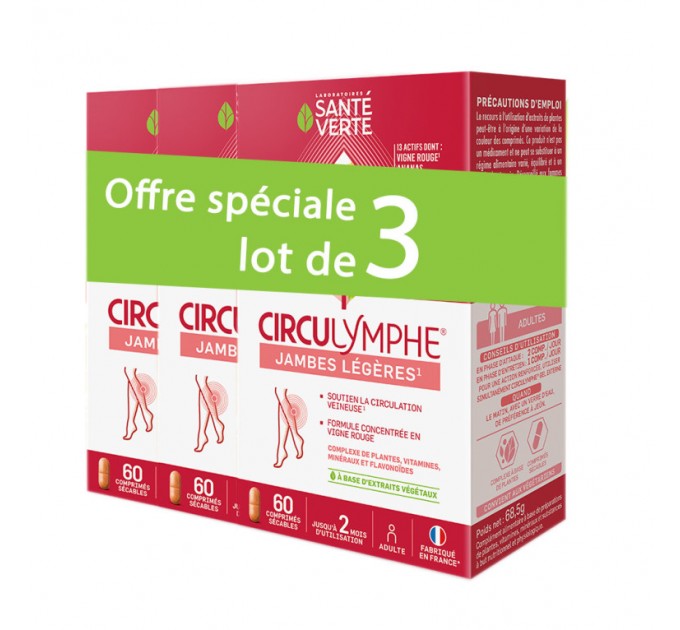 Комплекс для вен и сосудов CIRCULYMPHE® LABORATOIRES Sante Verte 180 капсул