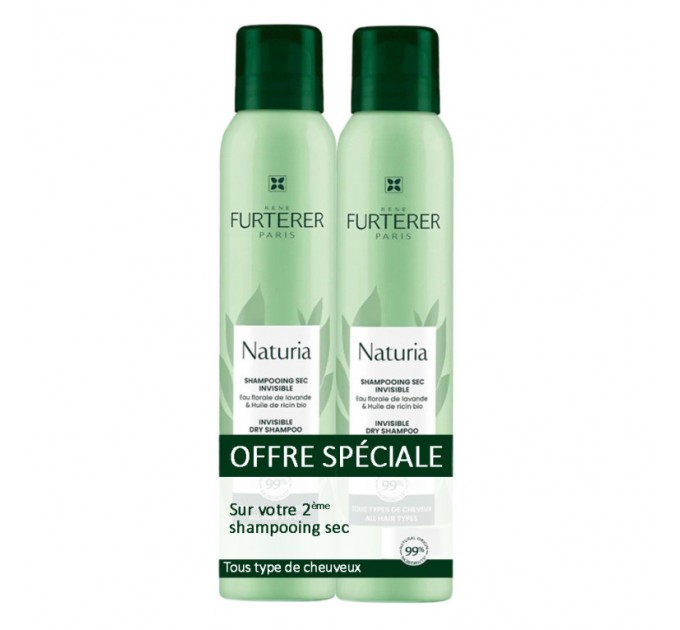 Сухой шампунь NATURIA Shampooing Sec Invisible de René FURTERER 2 x 150 мл