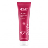 Органический тающий скраб Melvita L'OR Rose Gommage Expert TONIFIANT с розовым золотом 150 мл