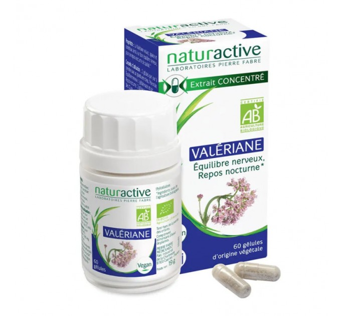 Капсулы валерианы ELUSANES Valériane NATURACTIVE 200 мг 60 капсул
