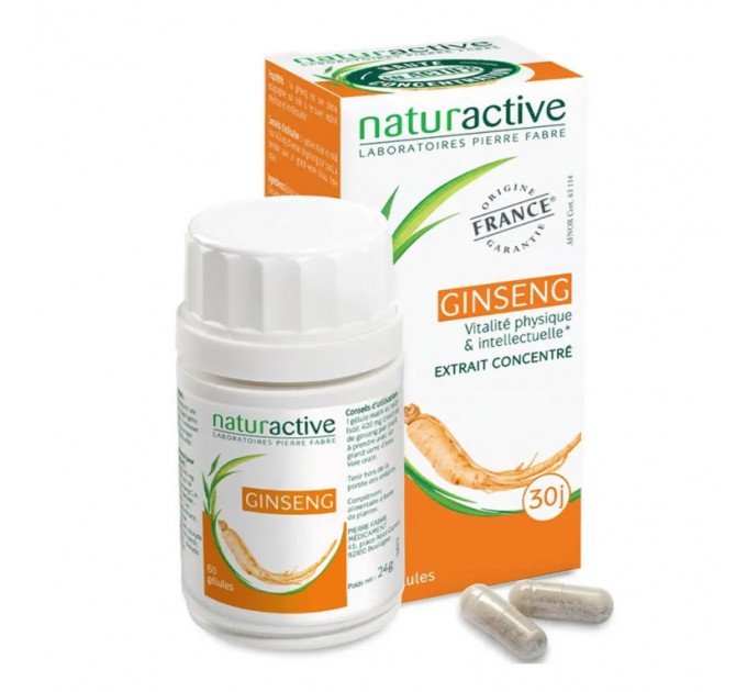 Натуральный женьшень GINSENG NATURACTIVE 60 капсул