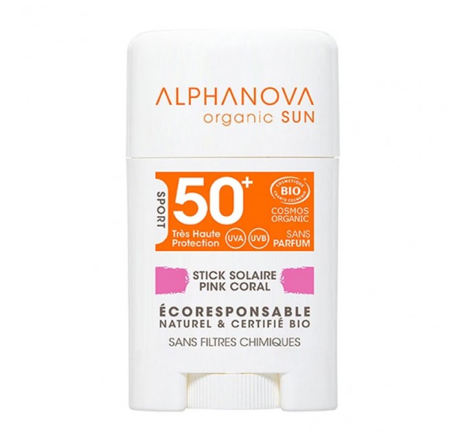 Стик от солнца ALPHANOVA Sun BIO Pink Coral SPF50+ 12 г