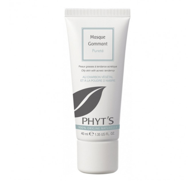 Отшелушивающая маска с растительным углем Masque Gommant  Pureté Phyt 40 мл