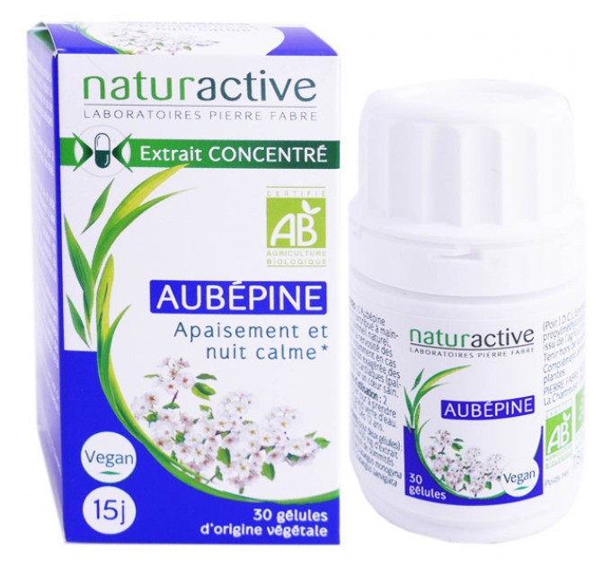 Натуральный боярышник AUBÉPINE Extrait Concentré Apaisement 30 капсул