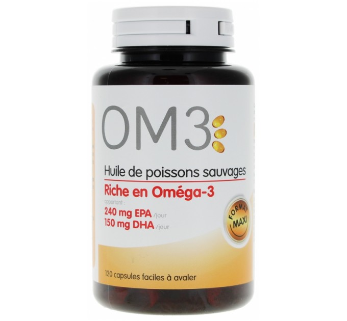 Рыбий жир Huile de Poisson Sauvage OM3 Isodis Natura 120 капсул