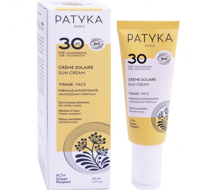 Солнцезащитный крем Crème Solaire Visage SPF30 Bio de PATYKA 40 мл