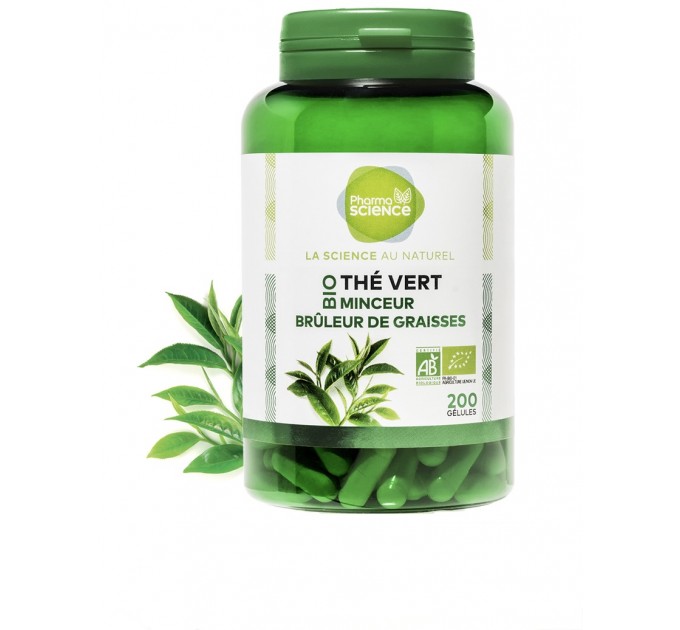 Органический зеленый чай Pharmascience Thé Vert 200 капсул