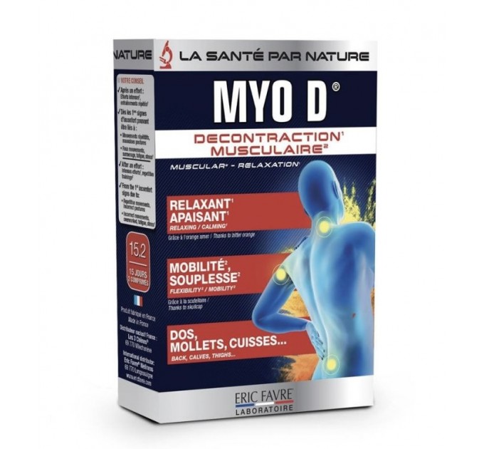 Комплекс для мышечного расслабления MYO D Décontraction Musculaire ERIC FAVRE 30 таблеток