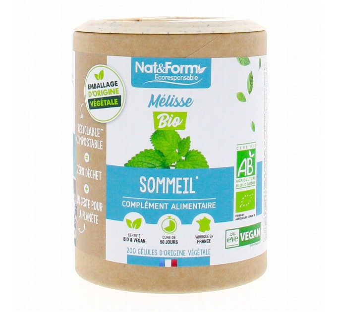 Комплекс для пищеварения NAT & FORM Mélisse 200 капсул