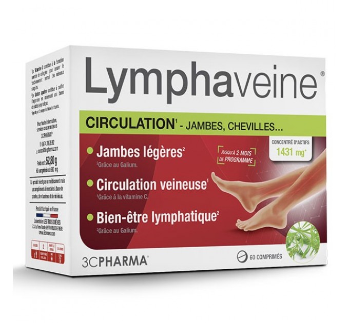 Комплекс для кровообращения LYMPHAVEINE 3C pharma 3 Chênes 60 таблеток