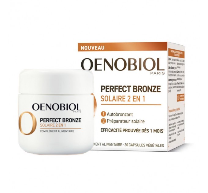 Капсулы для загара OENOBIOL Perfect Bronze Solaire 2 EN 1 30 капсул