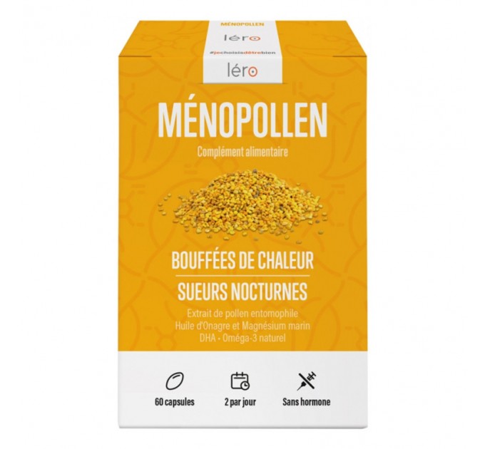 Комплекс при менопаузе без гормонов Léro Ménopollen 60 капсул
