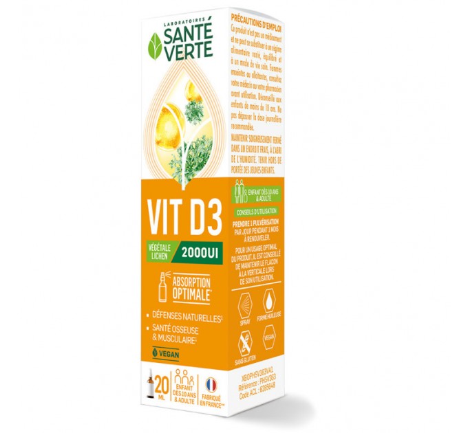 Витамин Д3 Sante VITAMINE D3 Végétale 2000 UI 20 мл