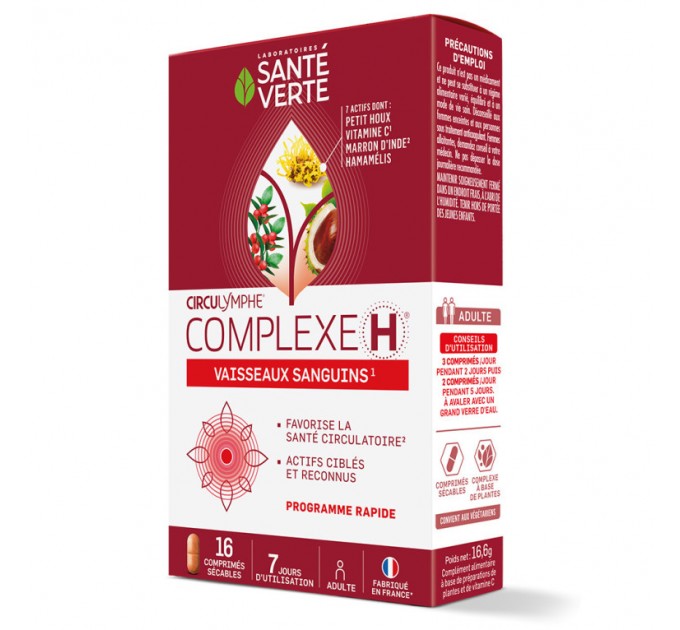 Комплекс для кровообращения CIRCULYMPHE Complexe H SANTÉ VERTE 16 таблеток