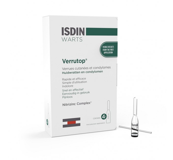 Сыворотка для удаления бородавок Verrutop ISDIN Warts 4 флакона по 0,10 мл