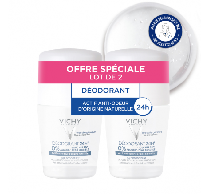 Дезодорант Vichy Déodorant Bille 24h Toucher sec de VICHY 2x 50 мл