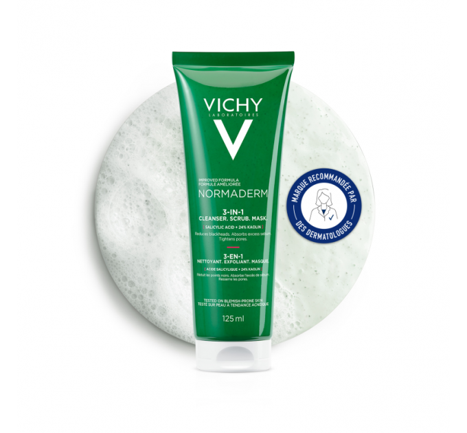 Очищающий гель Normaderm 3 en 1 de VICHY 125 мл