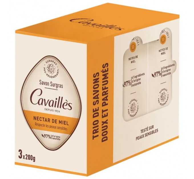 Мыло с медом ROGE CAVAILLES SAVON SURGRAS NECTAR DE MIEL 3X200 gr