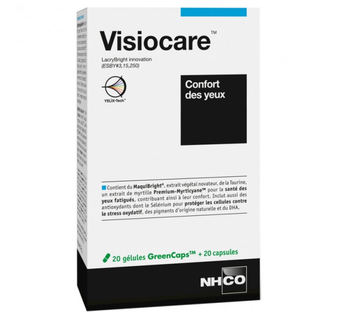 Капсулы для комфорта глаз NHCO Visiocare 20 капсул + 20 таблеток  