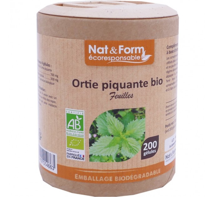 Добавка из корня крапивы ORTIE PIQUANTE Bio Nat&Form 200 капсул