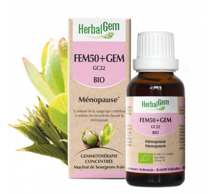 Добавка для женщин от 50 лет Herbalgem bio fem50 + gem 30 мл