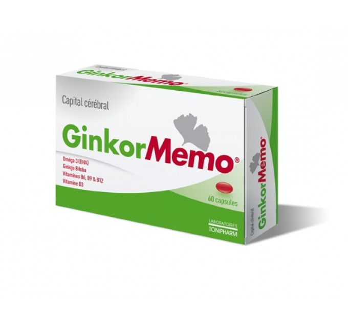 Добавка для мозга Ginkor Memo Cerebral Capital 60 капсул