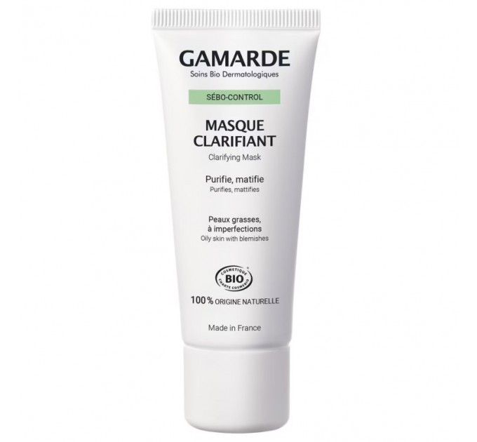 Осветляющая маска Sébo-control Masque Clarifiant de GAMARDE 40 g