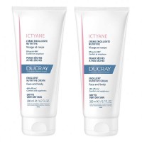 Смягчающий крем для сухой кожи Ducray ictyane Crème Emolliente Nutritive Visage & Corps 2x200 мл