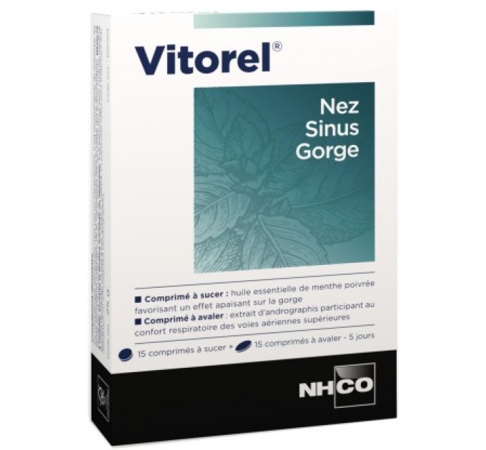 Капсулы для лечения синусита NHCO VITOREL NEZ SINUS GORGE 30 таблеток