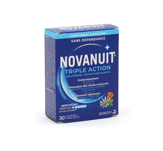 Капсулы от бессоницы тройного действия NOVANUIT Triple action SANOFI AVENTIS 30 таблеток