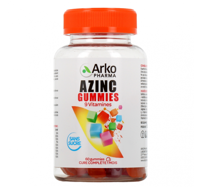 Витаминный комплекс для подростков Arkopharma Azinc Gummies 9 Vitamines 60 желе