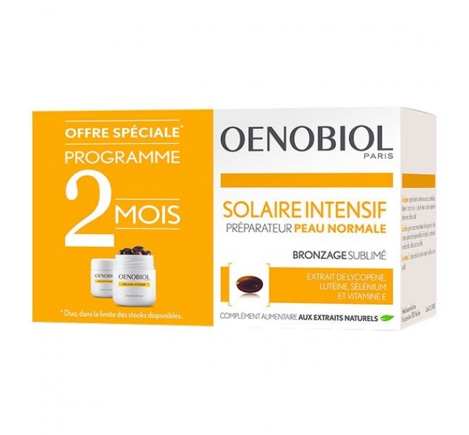Капсулы для стимуляции загара Oenobiol Solaire Intensif Peau Normale 2x30 капсул