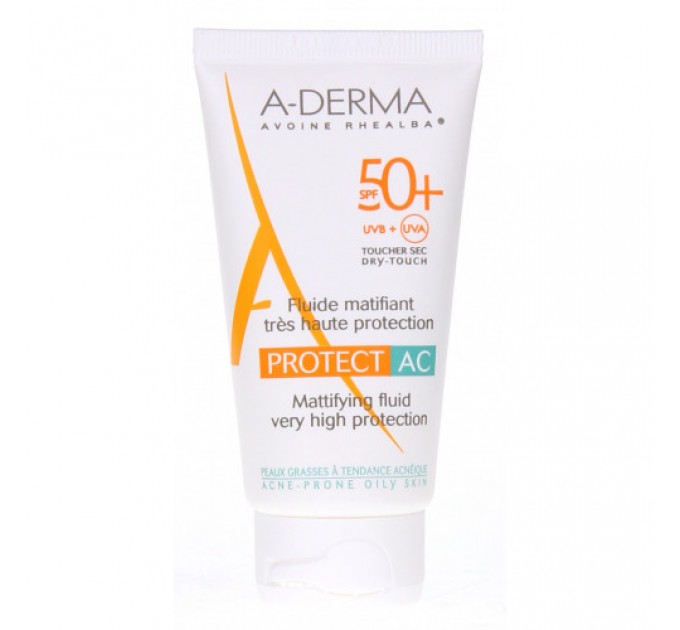 Флюид для защиты кожи от солнца Aderma Protect AC Fluide spf50 + 40 мл