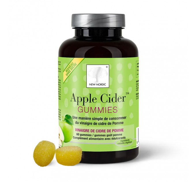 Яблочный уксус для похудения New Nordic Apple Cider GUMMIES 60 шт