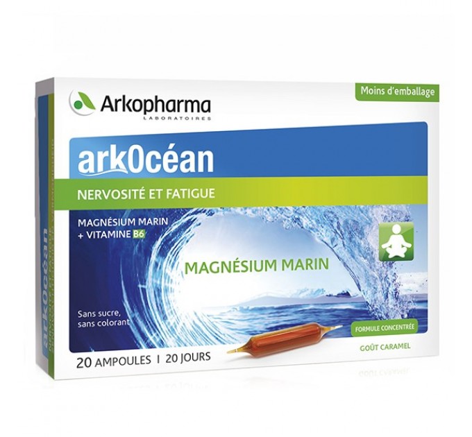 Морской магний от нервозности и усталости Arkopharma Arkocean 20 ампул