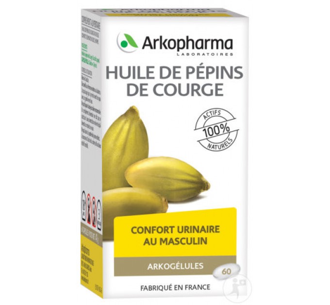 Капсулы для мужской мочеполовой системы Arkogélules Huile De Pépins De Courge 60 капсул