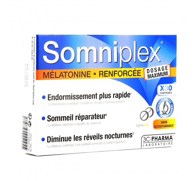 Таблетки от бессоницы с мелатонином SOMNIPLEX® 3C pharma