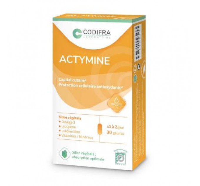 Витаминный комплекс с цинкои и витамином С Codifra Actymine 30 капсул