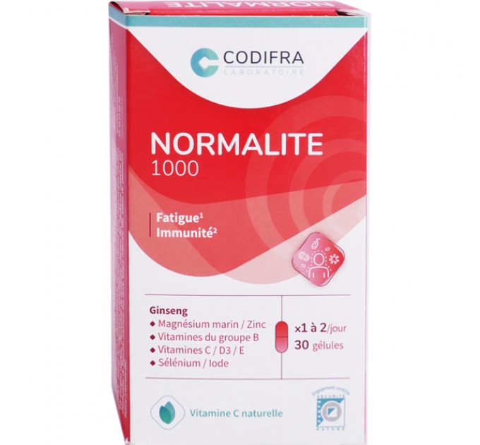 Капсулы от усталости и для повышения иммунитета Codifra Normalite 1000 30 капсул