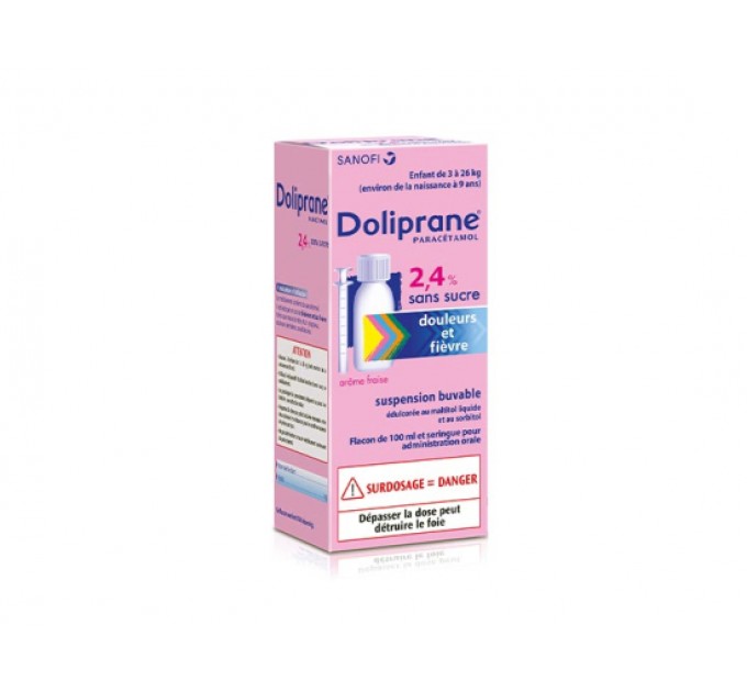 Сироп жаропонижающий для детей от 3х лет DOLIPRANE 2,4% 100 мл
