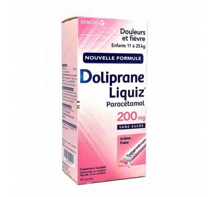 Суспензия DOLIPRANE LIQUIZ 200 mg 12 шт