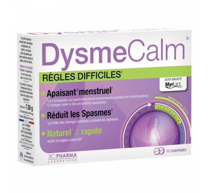 Таблетки для облегчения болезненных менструаций 3C Pharma DysmeCalm 15 таблеток