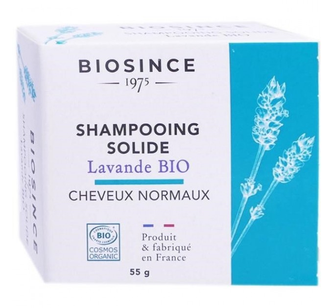 Твердый шампунь с лавандой для нормальных волос BIOSINCE Organic Lavender Solid Shampoo 55 г