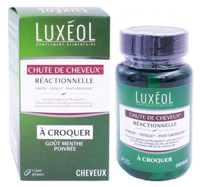 Luxeol жевательная реакция от выпадения волос 30 таблеток