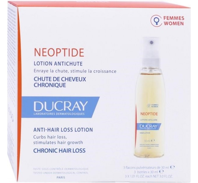 Лосьон против выпадения волос ducray neoptide 3x30ml